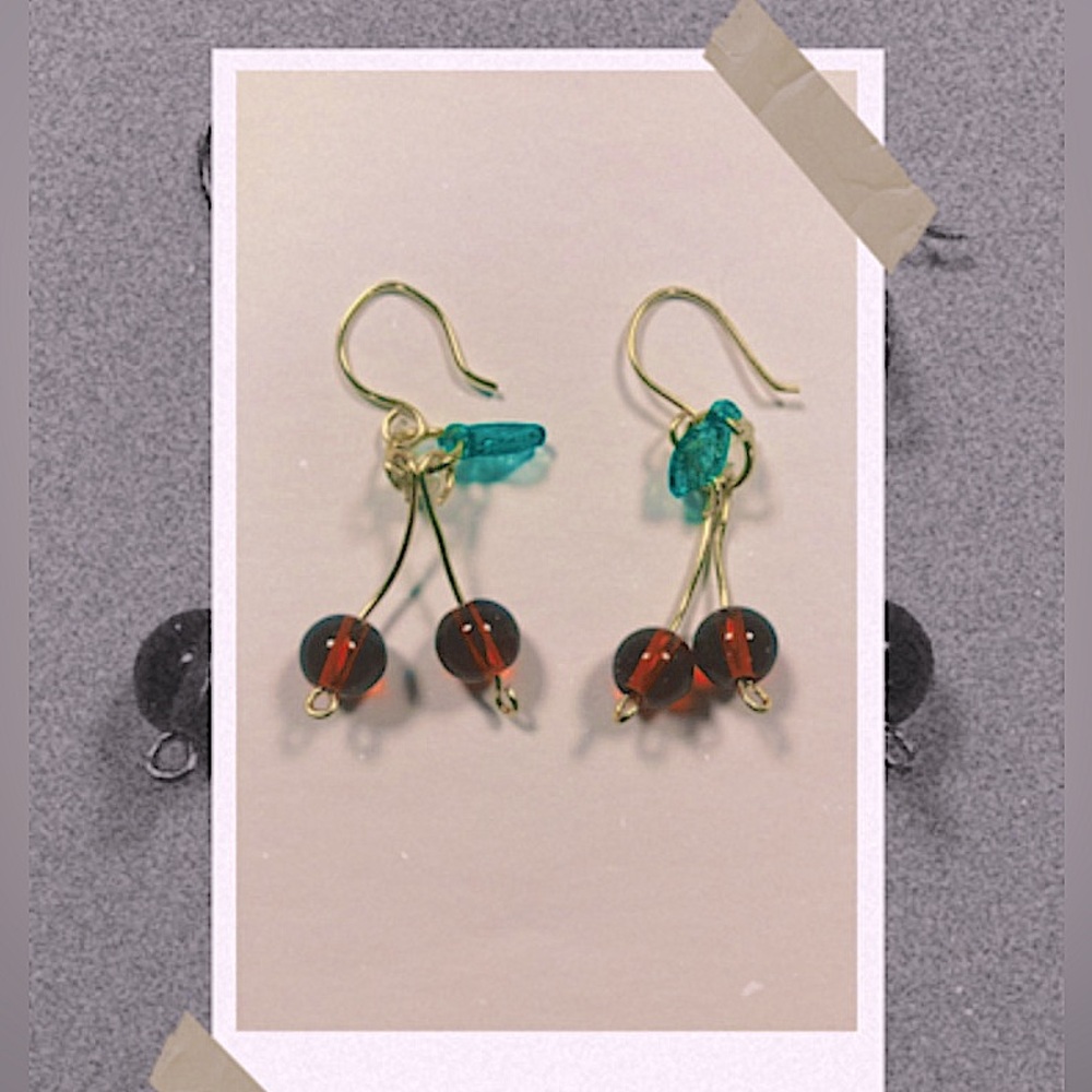 Cherry 50’s handmade earrings